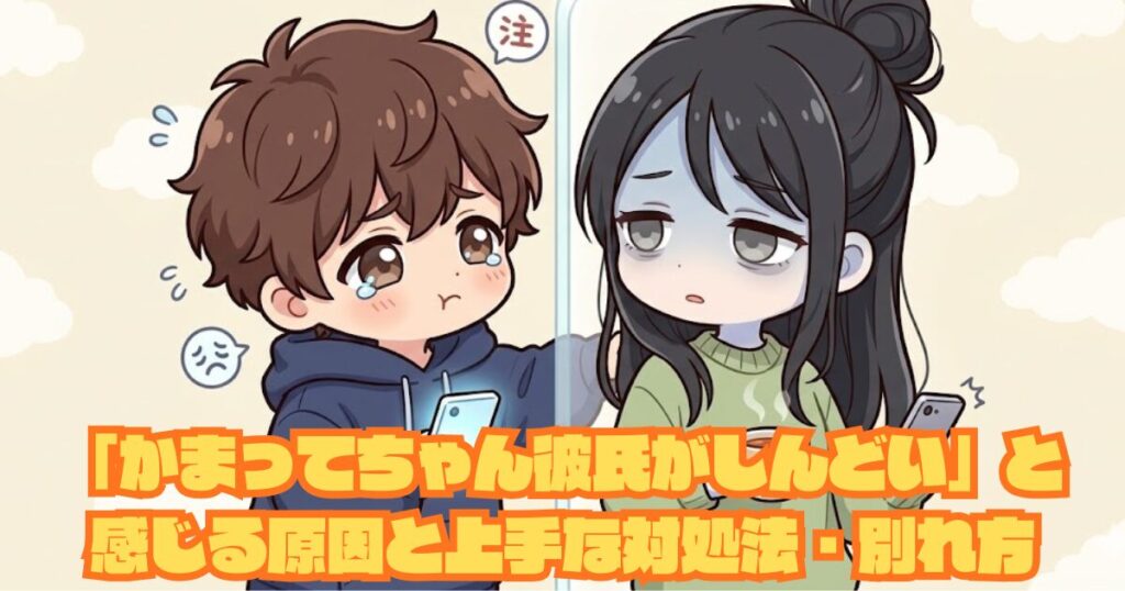 「かまってちゃん彼氏がしんどい」と感じる原因と上手な対処法・別れ方アイキャッチ