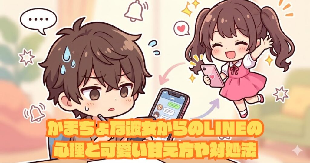 かまちょな彼女からのLINEの心理と可愛い甘え方や対処法アイキャッチ