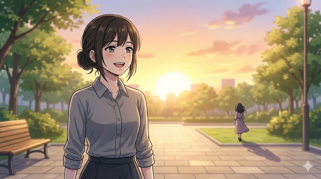 かまってちゃん女友達と距離を置き、自分自身の人生を歩み始めた日本人女性の、自由で軽やかな笑顔