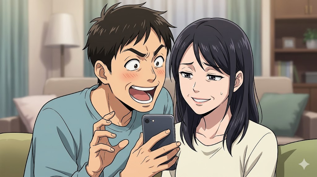 妻にスマホ画面を見せて過剰に褒め言葉を求める、承認欲求の強い日本人の「かまってちゃん旦那」