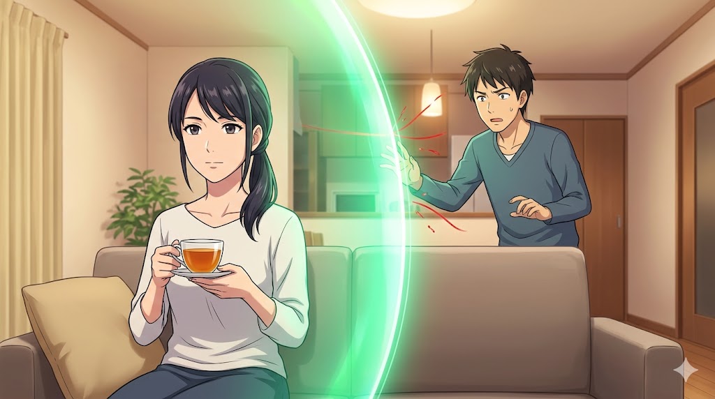 毅然とした態度で精神的な境界線を設定し、夫との共依存を断ち切る妻