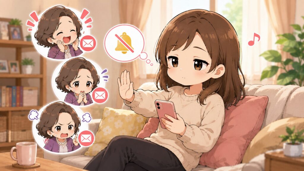 スマートフォンの通知を冷静に無視する