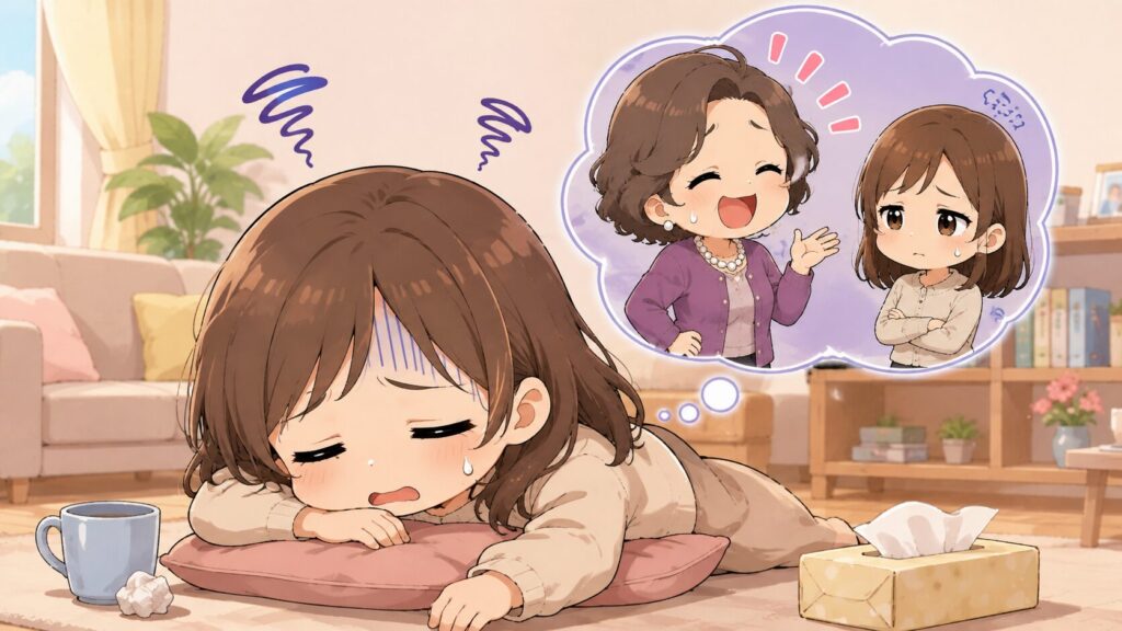 人間関係のストレスでぐったりと疲れている
