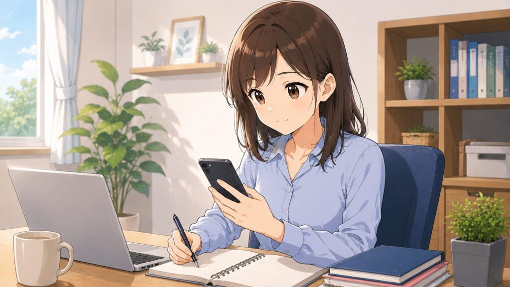 冷静にスマホやノートで記録を確認する