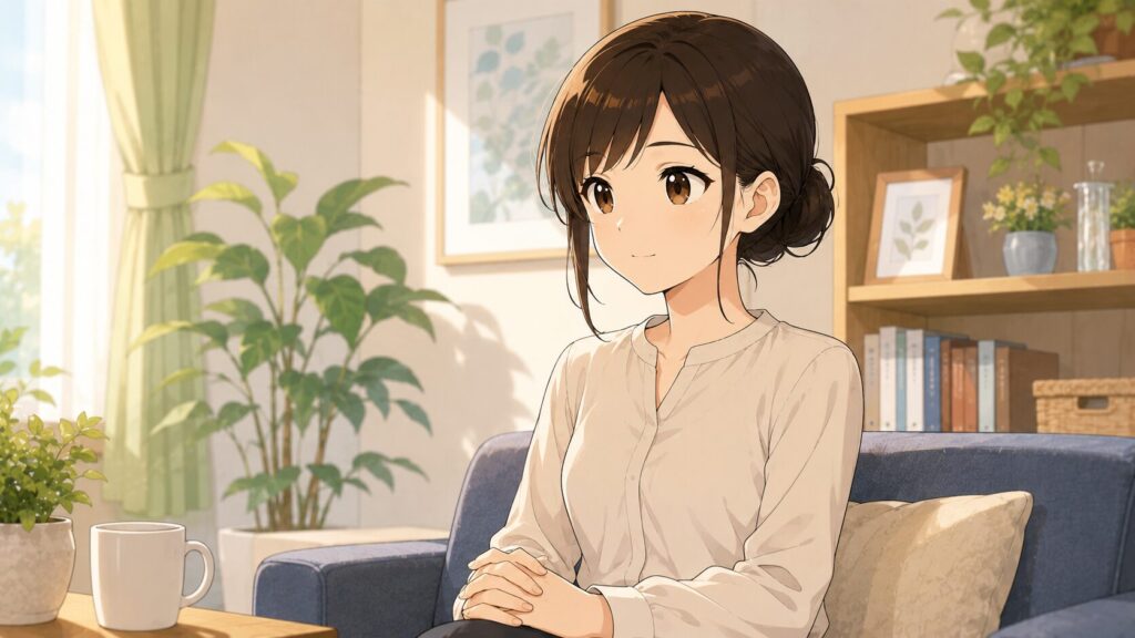 感情を抑えて落ち着いた態度をとる