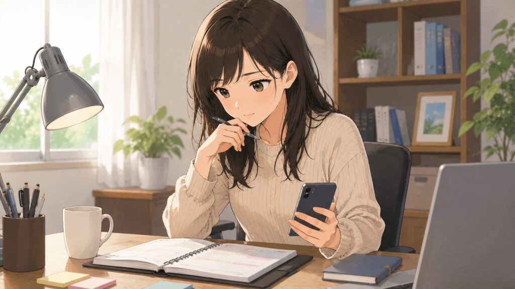 深刻な相談を受けて冷静に状況を整理している